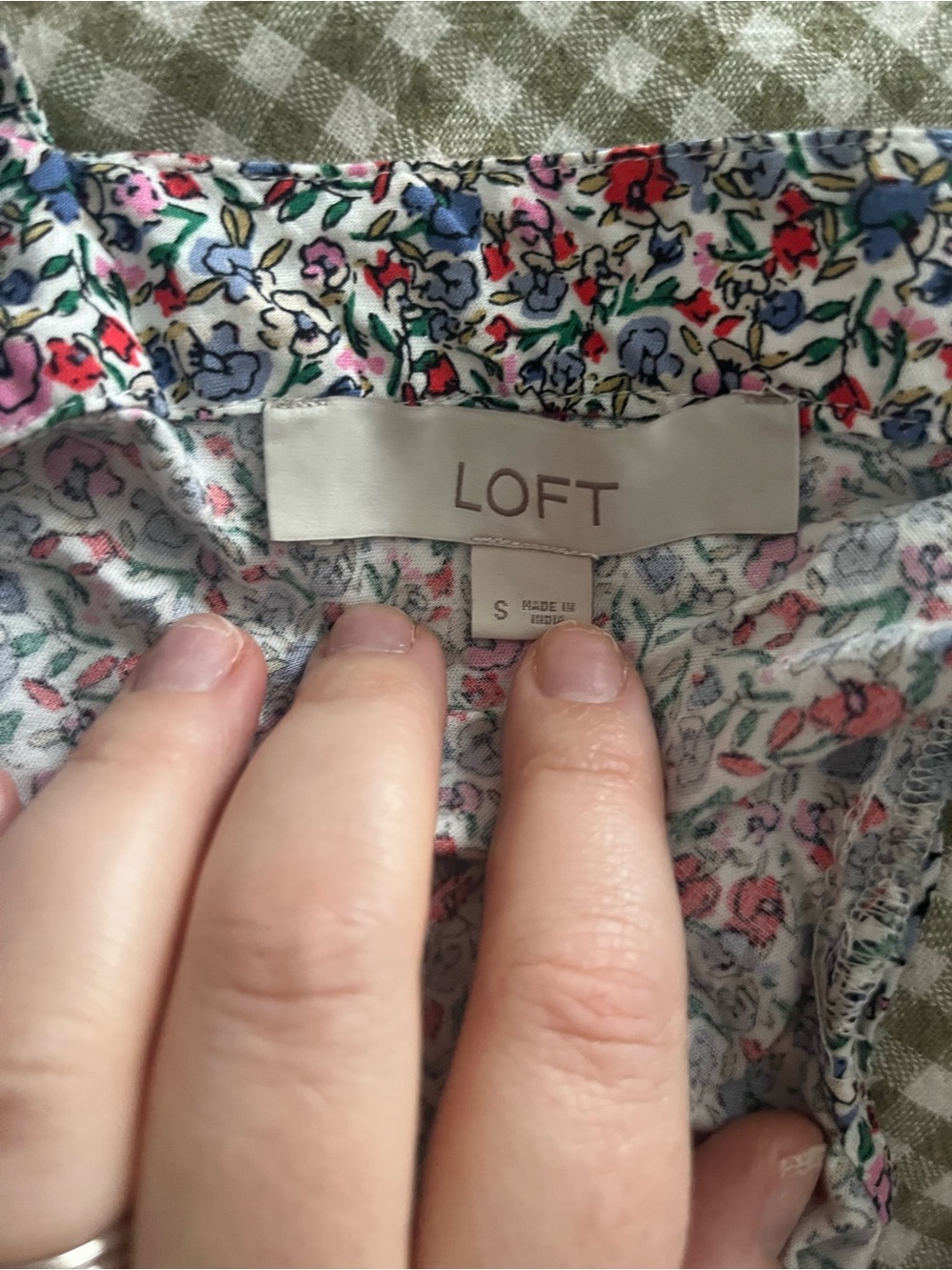 LOFT White Floral V-Neck Ruffle Sleeve Midi Dress - Picture 2 of 3